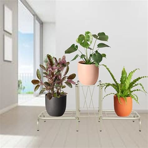 D&V Engineering Metal Plant Stand | 34-Inch Wide Flower Pot Holder ...