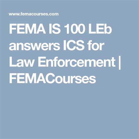 Image result for FEMA 100 Study Guide
