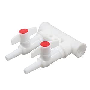 Aquarium Water Flow Controller Valve 2 Way Outlet 19mm Inner Dia ...
