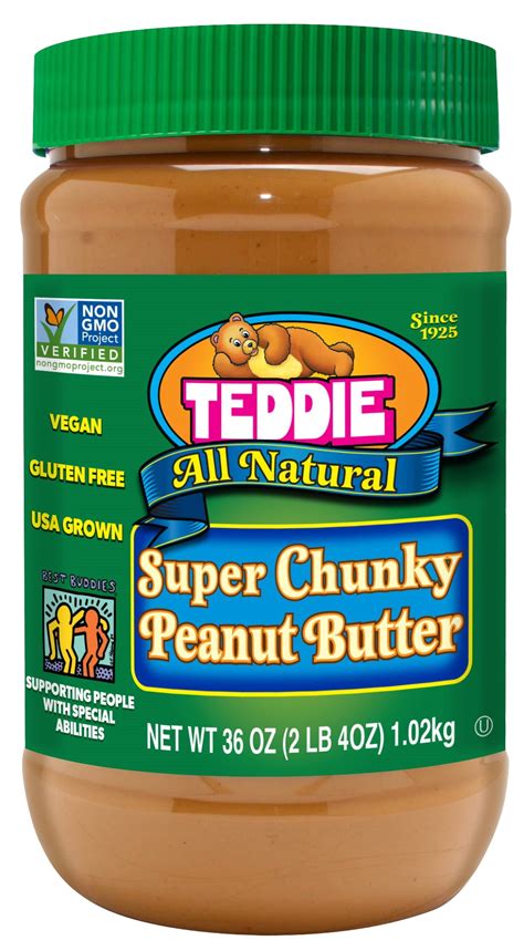 (2 pack) Teddie All Natural Super Chunky Peanut Butter, 36 oz - Walmart.com