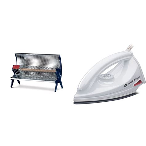Buy Bajaj Flashy 1000 Watts Radiant Room Heater (Steel) & Bajaj Majesty ...