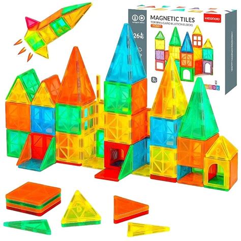 Okean® Magnetic Tiles for Kids Magnetic Building Blocks for Kids 3 4 5 ...