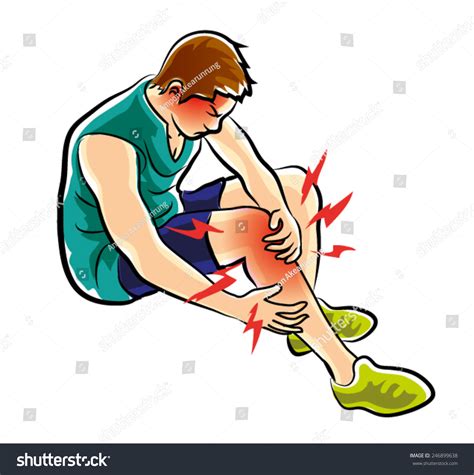 Leg Ache Stock Vector Illustration 246899638 : Shutterstock