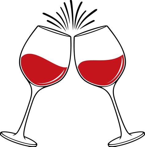 Red Wine Glasses Clink. Cheers Wineglasses. PNG Illustration. 23974924 PNG