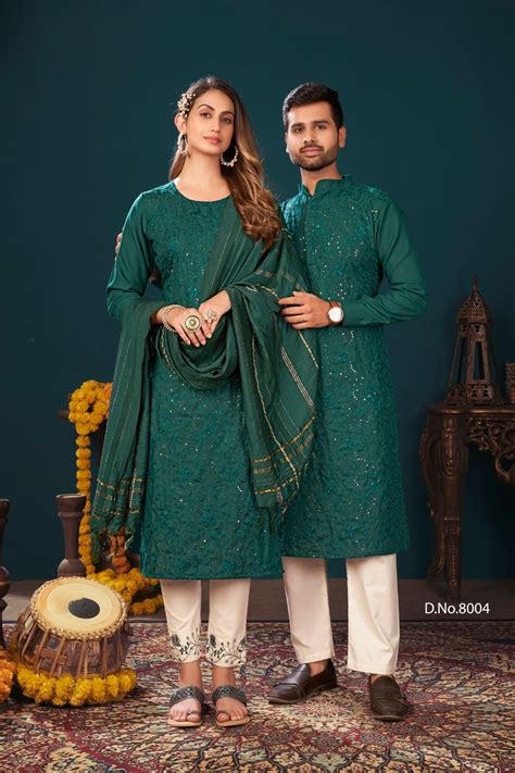 Banwery Royal Couple Vol 8 Fancy Wear Designer Couple Kurta Catalog