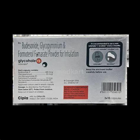 GLYCOHALE FB ROTACAP 10'S Price, Uses, Side Effects & Substitutes | Medkart
