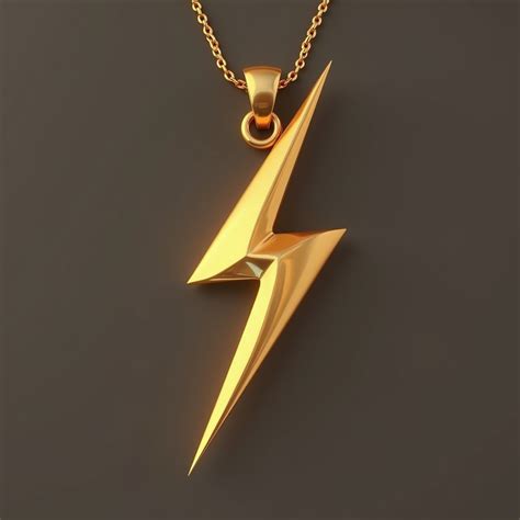 Modern Zeus Lightning Bolt Pendant Design | Stable Diffusion Online
