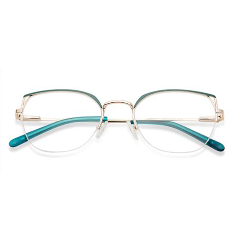 Buy Gold Green Half Rim Cat Eye Vincent Chase SLEEK STEEL VC E13392-C1 ...