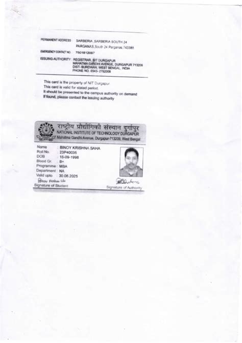 Mu 2136 - Student ID Card for Binoy Krishna Saha - Studocu