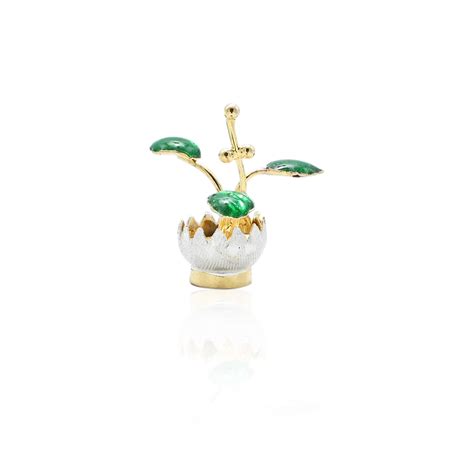 Silver Golden Tulsi Plant – Khushbu Jewellers