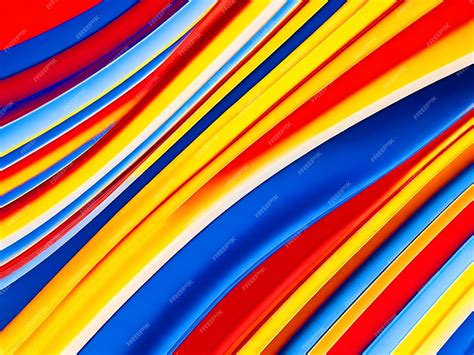 Premium Photo | Abstract lines background in blue yellow red color