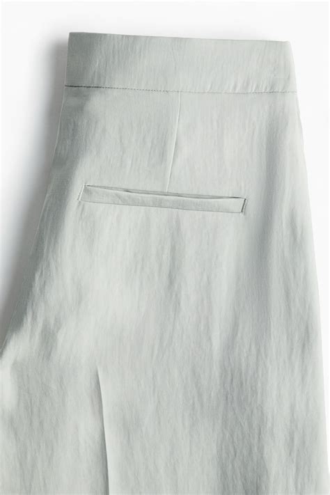 Wide tailored trousers - Light sage green - Ladies | H&M IN