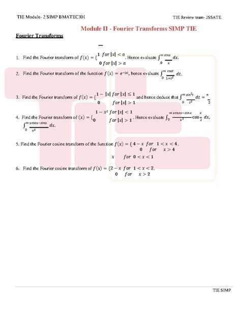 Fourier Transforms - ..... - Fourier Transform Transform means change ...