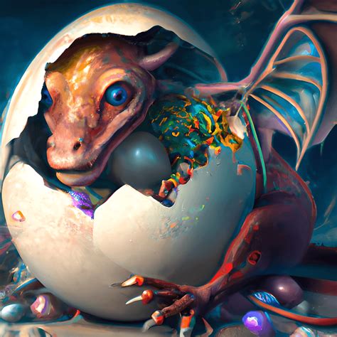 Baby Dragon Hatching From Egg