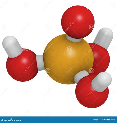 Phosphoric Acid (H3PO4) Molecule, Chemical Structure Stock Illustration ...
