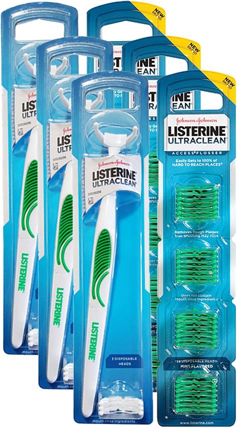 Amazon.com : REACH® Listerine Ultraclean Access Flosser Refill Heads ...