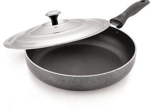 Magnus Optima Non-Stick Aluminium Fry Pan with Stainless Steel Lid Stir ...