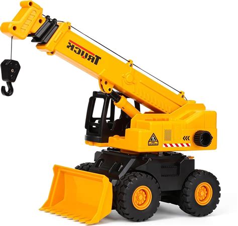 PLUSPOINT Big Construction Crane Toys 2 in 1 Crane and Excavator Toy ...