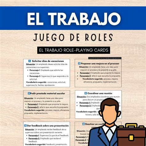 ROLE PLAYING WORK SPANISH CARDS JUEGO DE ROLES EL TRABAJO (ELE) | Kumubox