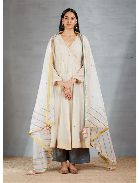 Dhakai joda in Cream – SihaliJageer