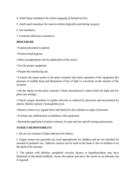 assignment on pulse oximetery.pdf child health nursing | PDF