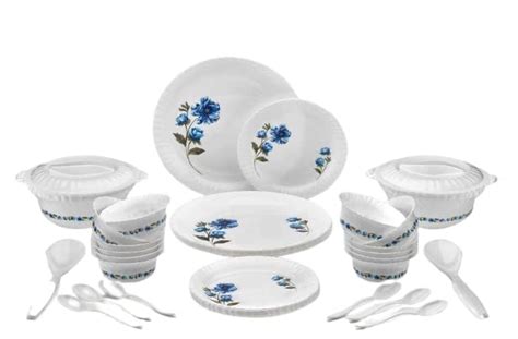 BUTTERTHIEF Unbreakable Plastic Light Weight Dinner Set of 36 pcs 6 ...
