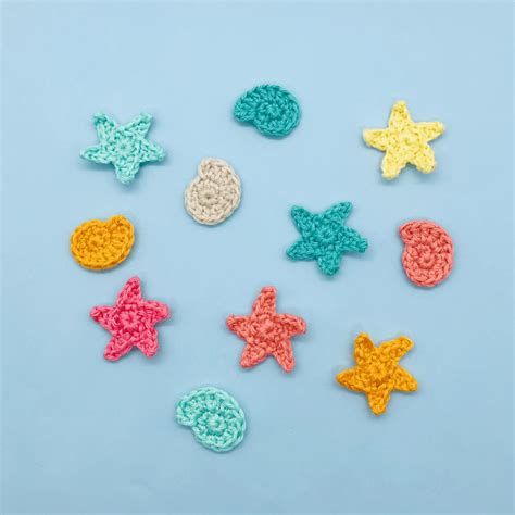 Starfish and Seashell - Crochet pattern - My Rainbow Crochet