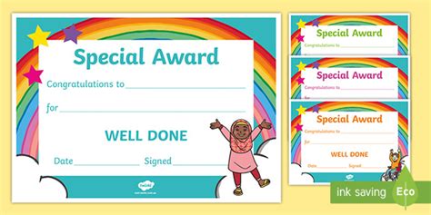 Special Award Certificates (teacher made)