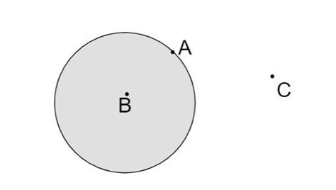 Draw any circle and mark three points A, Band C such that (1) A is on ...