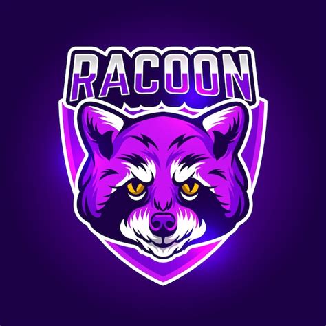 Mascot logo design with racoon | Premium Vector