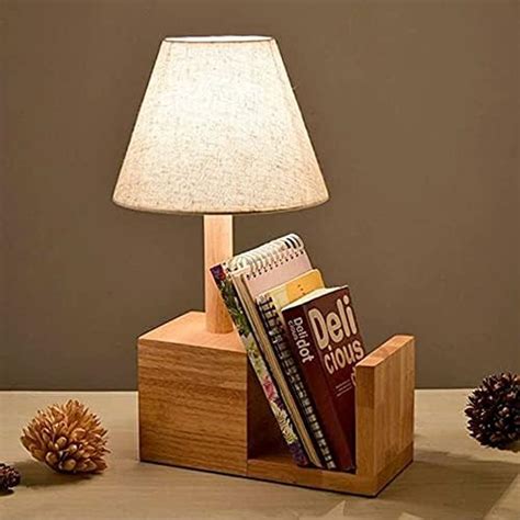 Buy Artica Book Shelf Table Lamp with Fabric Shade Bedside Desk Lamps ...