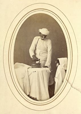 Dhobie (washerman) Ironing - 1870 - Old Indian Photos