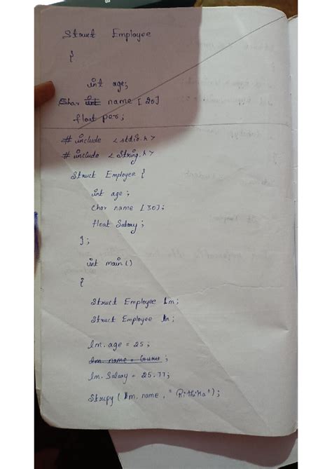 DSA Notes (21CSC201J) - Struct Employee int Shar unt name I float ...