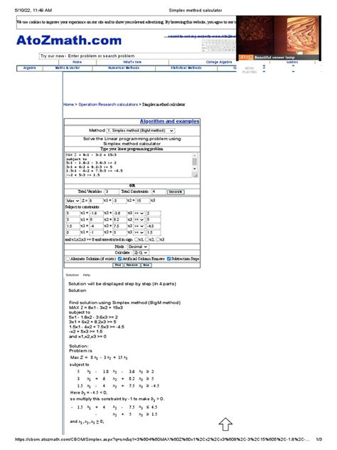 Simplex Method Calculator 的图像结果