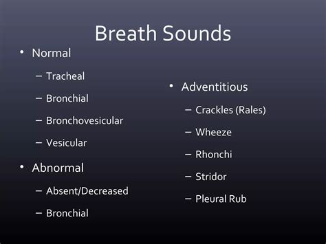 Approach to Lung sounds | PPT