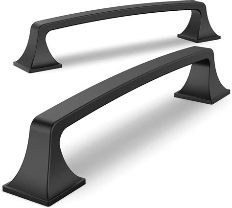 Buy Furniware 10 Pack Heavy Duty Cabinet Door Handles Pull Matt Black ...