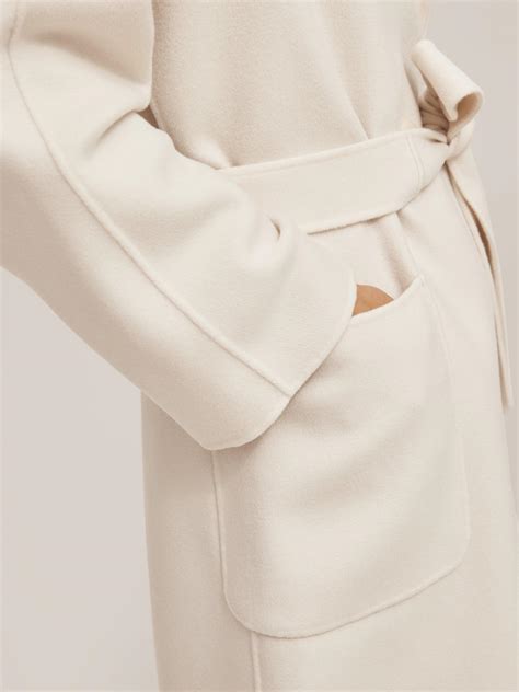 Weekend MaxMara Selz Wool Blend Wrap Coat, White, 10