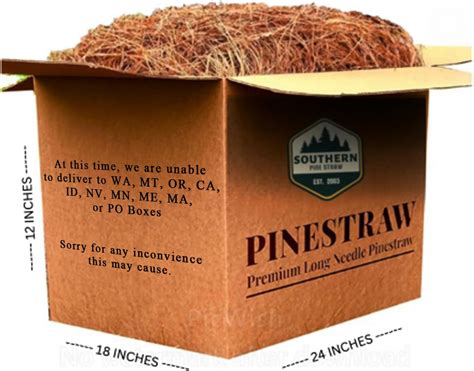 Amazon.com : Southern Pine Straw - Premium Pine Needle Mulch - Covers ...