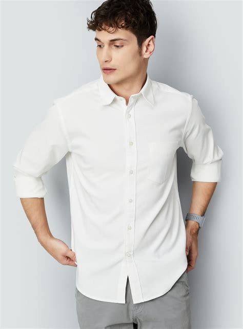 Buy Men Solid Slim Fit Shirt Online at just Rs. 1199.0 - 1000014477976 ...