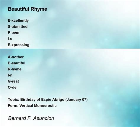 Words Rhymes With Beautiful at Julie Solberg blog