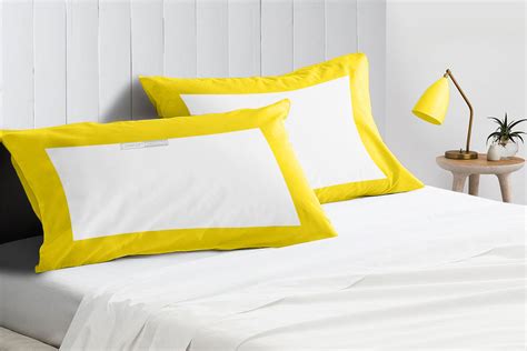 Yellow with White Two Tone Pillow Covers | Comfort Beddings