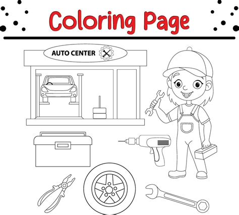 Mechanic Coloring Pages 的图像结果