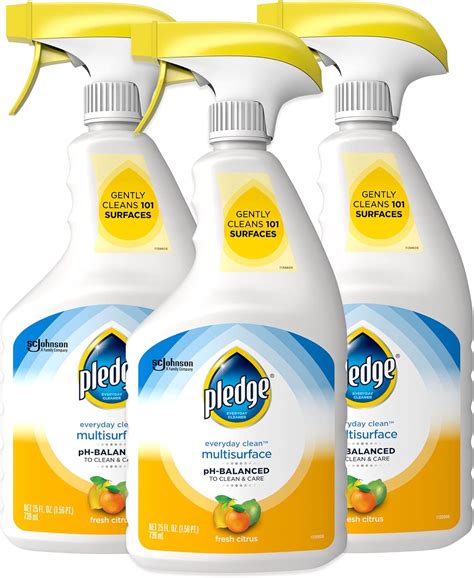 Buy Pledge Multi Surface Cleaner Spray for Most Hard Surfaces, Everyday ...