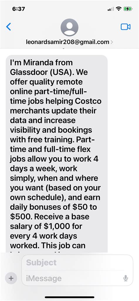 My first text job offer scam!! : r/Scams