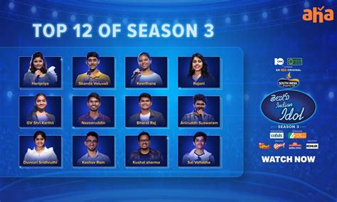 Telugu Indian Idol Season 3: Top 12 Contestants Revealed,
