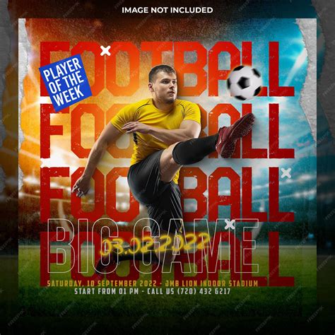 Football sport social media banner template | Premium PSD