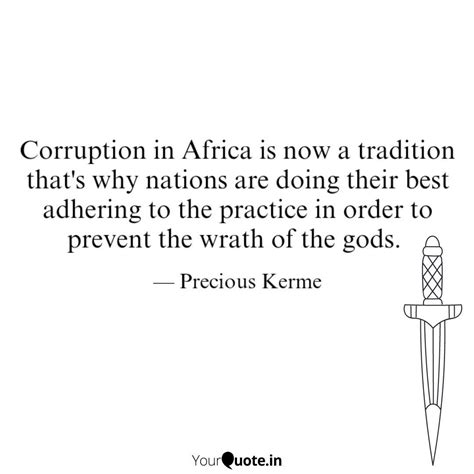 Corruption in Africa is n... | Quotes & Writings by Precious Kerme ...