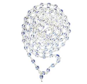 Seven-Hills Sphatik Mala Original with Silver Chain Certified By Lab ...