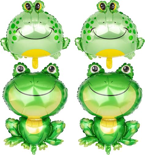 Amazon.com: 4 Pieces Frog Birthday Party Decorations, Frog Birthday ...