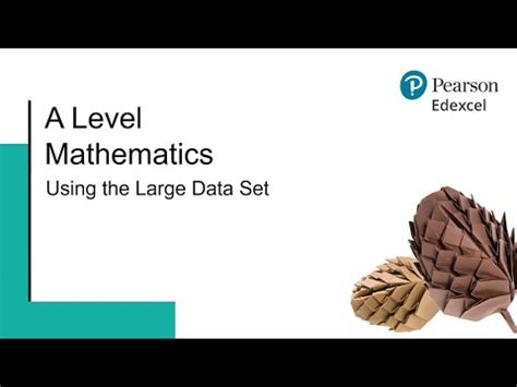 Image result for OCR a Level Maths Large Data Set